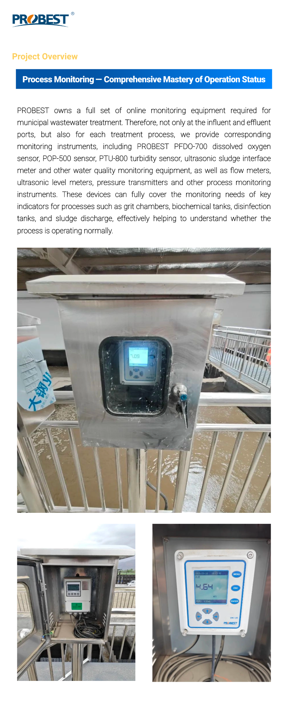PROBEST POP-500B Digital RS485 Analisador ORP Online Sensor ORP para Tratamento de Esgoto Preciso Monitoramento da Qualidade da Água